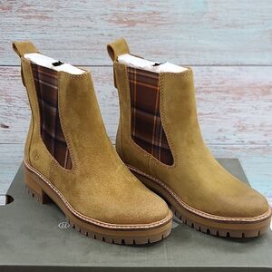 Timberland Courmayeur Valley Chelsea Medium Brown Suede NWOT